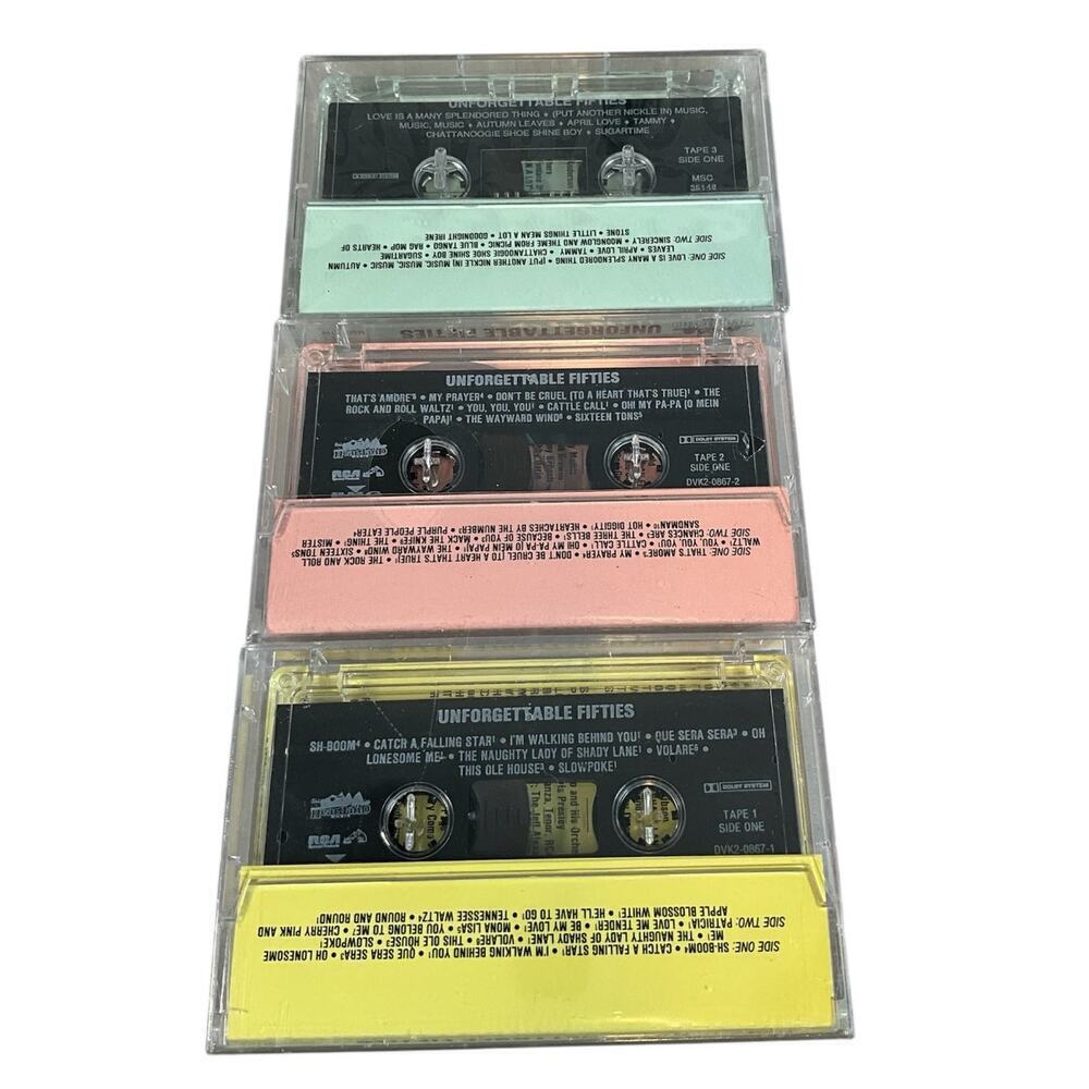 RCA Heartland Music Unforgettable Fifties Cassette Compilation Album NWT 3 Tapes - Picture 3 of 5